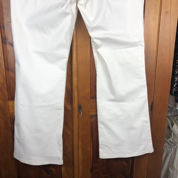 Tommy Hilfiger White High Waist Boot Cut American Freedom Denim Jeans Timeless - Picture 7 of 16